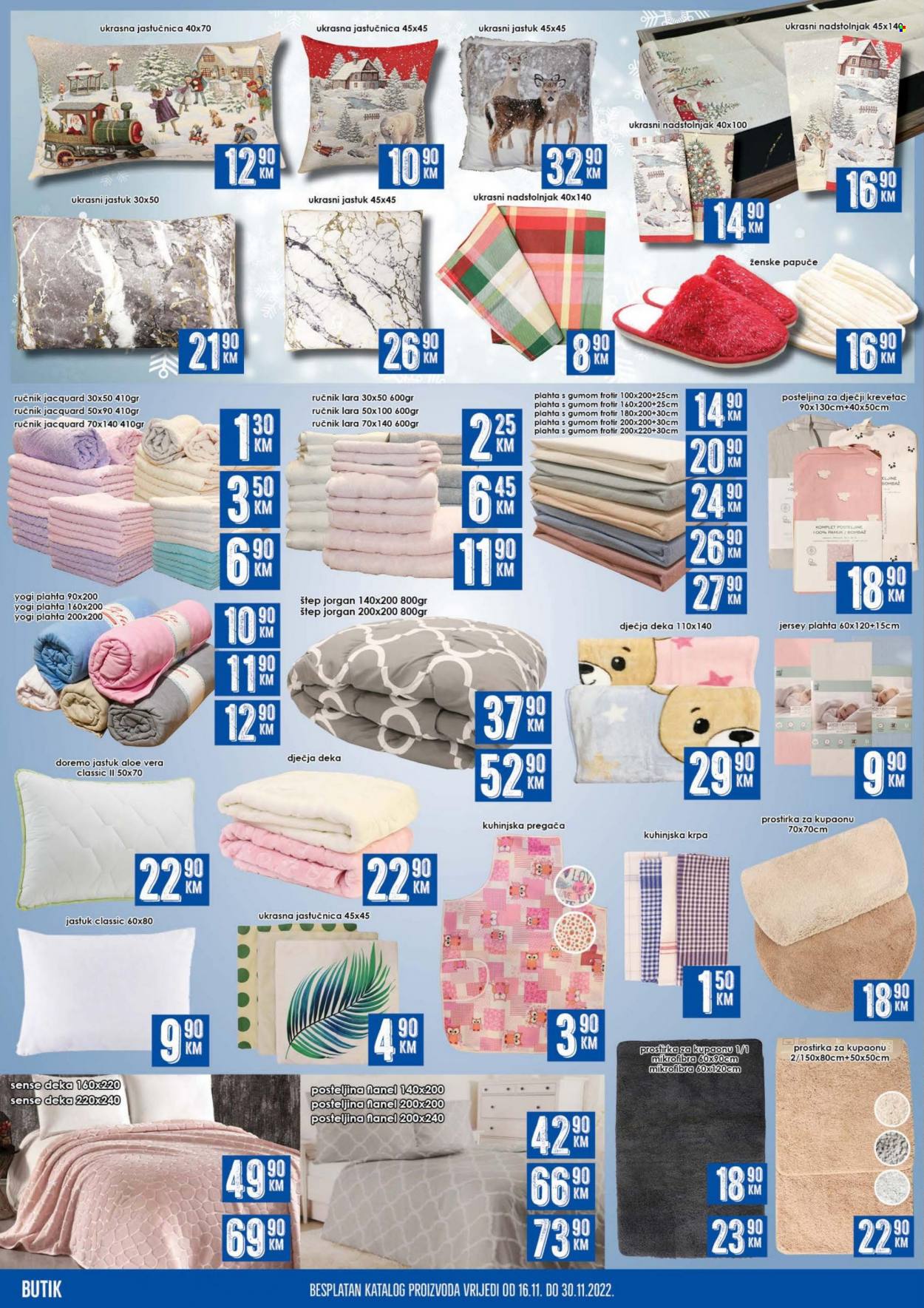 Prodex katalog - 16.11.2022. - 30.11.2022. - Sniženi proizvodi - deka, jastuk, jorgan, jastučnica, ukrasni jastuk, papuče, aloe vera. Stranica 14.