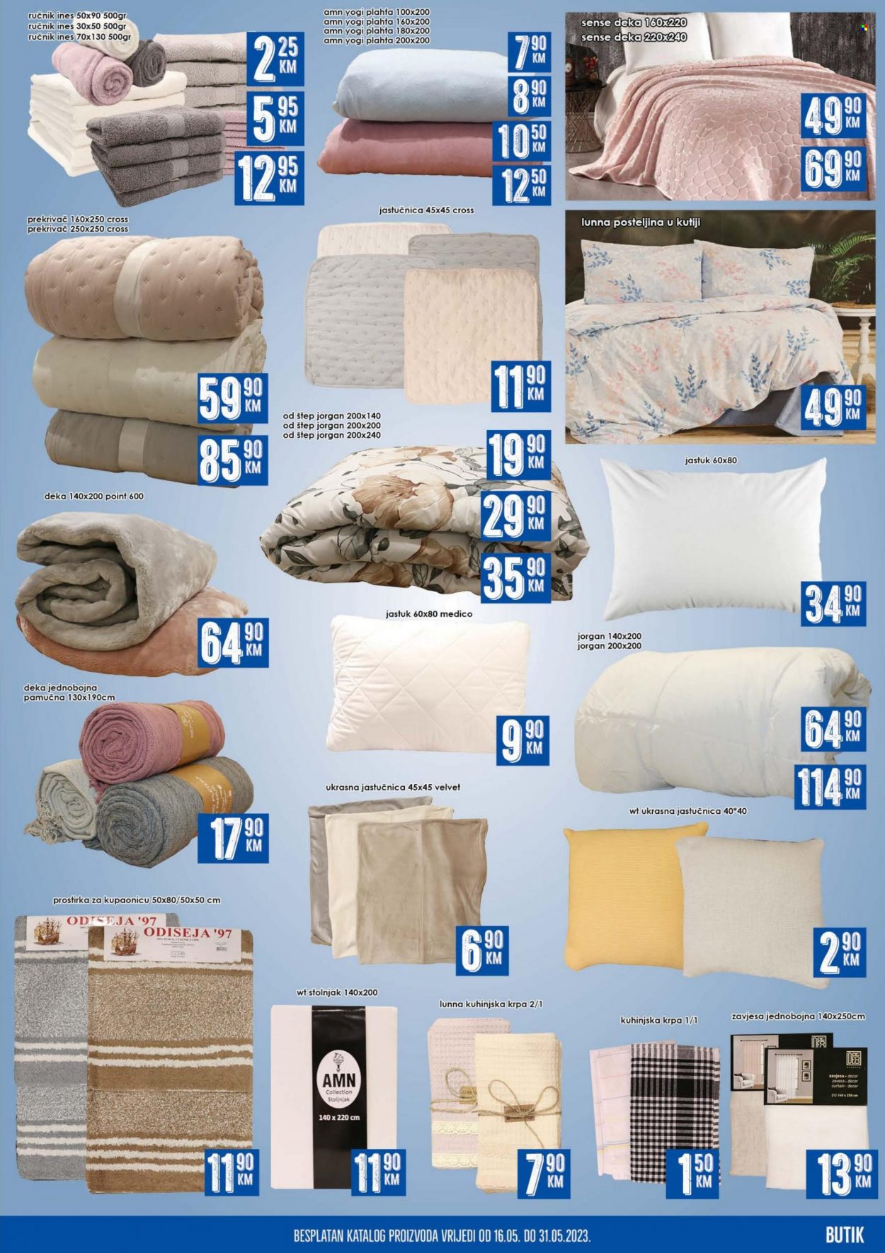 Prodex katalog - 16.05.2023. - 31.05.2023. - Sniženi proizvodi - deka, jastuk, jorgan, zavjesa, jastučnica. Stranica 9.