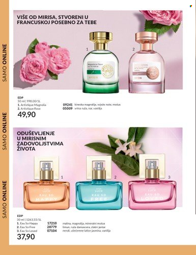 Avon katalog - Sniženi proizvodi - eau de parfum. Stranica 4.