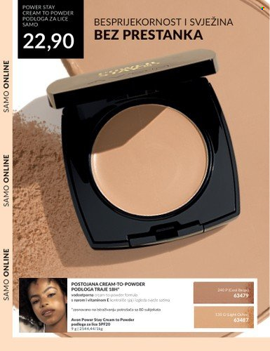 Avon katalog - Sniženi proizvodi - krema, podloga za lice, powder. Stranica 24.
