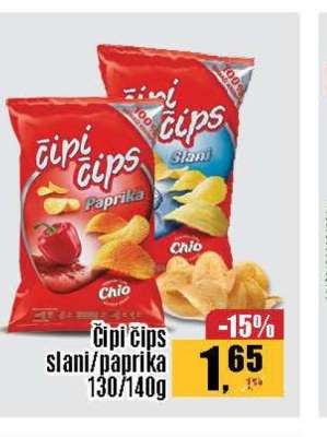 Čipi čips slaný/paprika