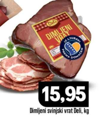 Dimljeni svinjski vrat Deli