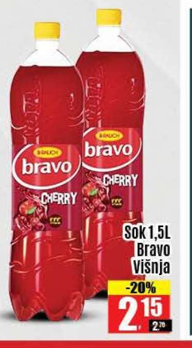 Sok 1,5L Bravo Višnja