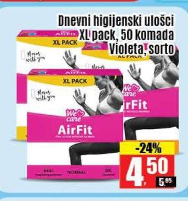 Dnevni higijenski ulošci XL pack