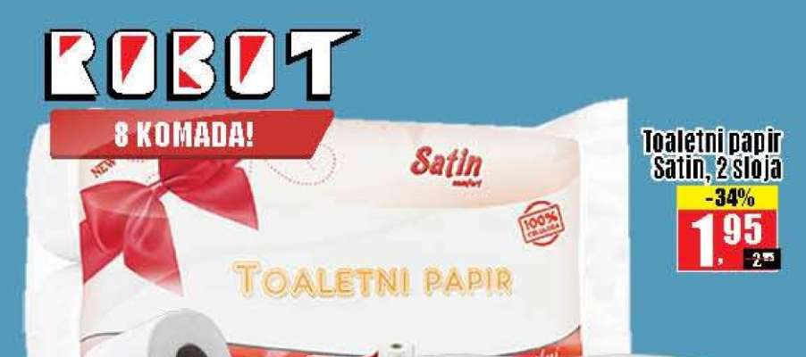 Toaletni papir Satin, 2 sloja