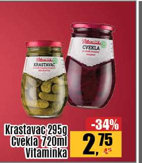 Krastavac 295g Cvekla 720ml Vitaminka