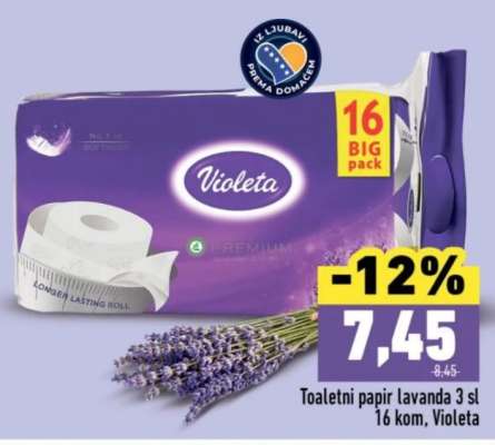 Violeta Toaletni papir lavanda 3 sl