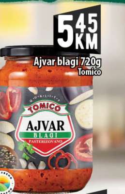 Ajvar blagi 720g Tomico