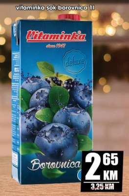 Vitaminka sok borovnica 1l