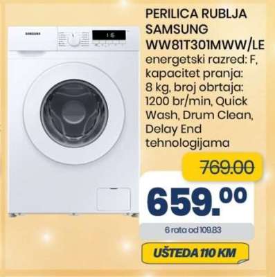 PERILICA RUBLJA SAMSUNG WW81T301MWW/LE