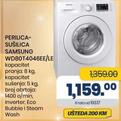 PERILICA-SUŠILICA SAMSUNG WD80T4046EE/LE