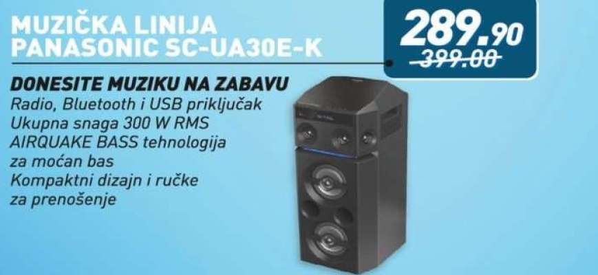 MUZIČKA LINIJA PANASONIC SC-UA30E-K