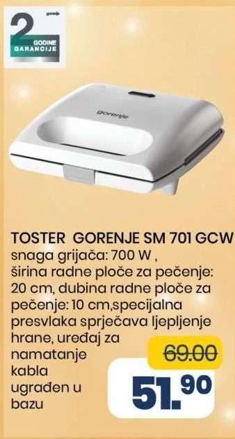 TOSTER GORENJE SM 701 GCW