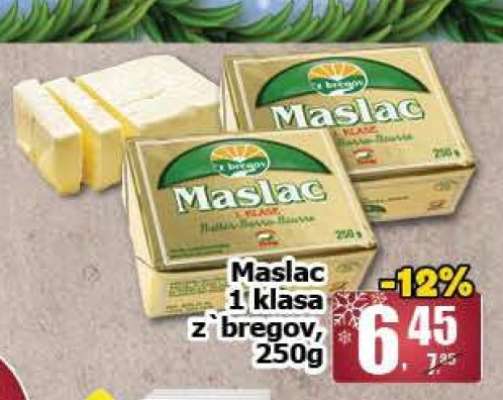 Maslac 1 klasa z 'bregov, 250g