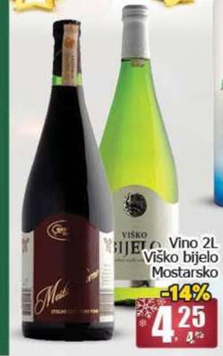 Vino 2L Viško bijelo Mostarsko