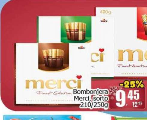 Bombonjera Merci, sorto 210/250g