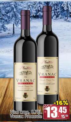 Vino crno, 0.75L Vranac Procorde