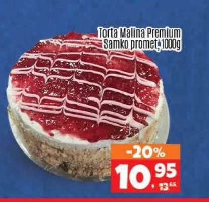 Torta Malina Premium Samko promet, 1000g