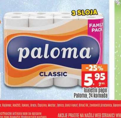 Paloma Classic Toaletni papir