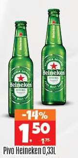 Pivo Heineken 0,33l