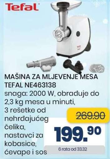 MAŠINA ZA MLJEVENJE MESA TEFAL NE463138