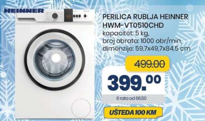 PERILICA RUBLJA HEINNER HWM-VT0510CHD