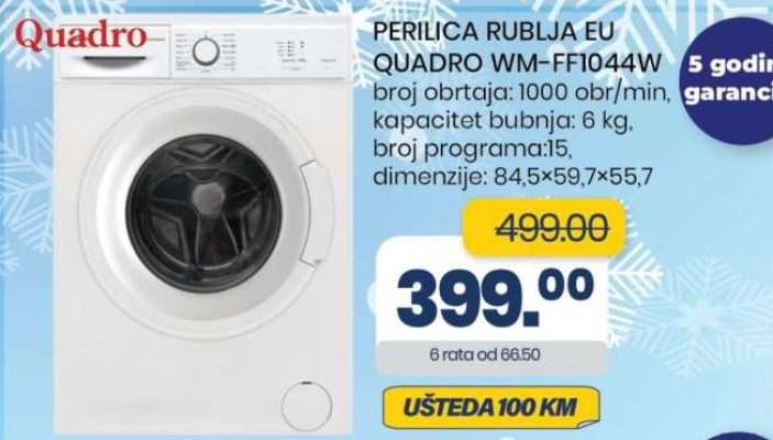 PERILICA RUBLJA EU QUADRO WM-FF1044W