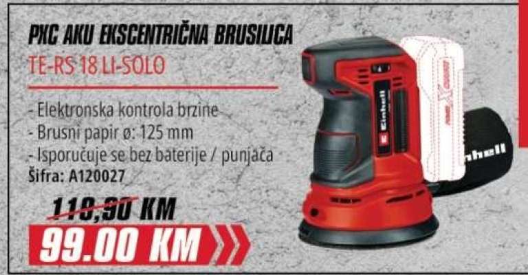 PXC AKU EKSCENTRIČNA BRUSILICA TE-RS 18 LI-SOLO