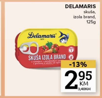 DELAMARIS skuša, izola brand, 125g