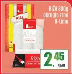 Riža 800g okruglo zrno R-time