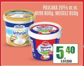 PAVLAKA 20% m.m. MI99 800g, MEGGLE 850g