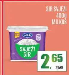 SIR SVJEŽI 400g MILKOS