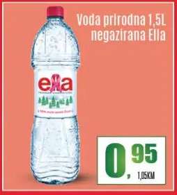 Voda prirodna 1,5L negazirana Ella