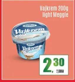 Vajkrem 200g light Meggle