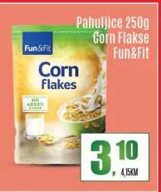 Pahuljice 250g Corn Flakse Fun&Fit