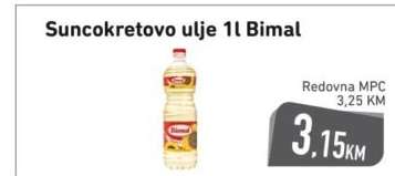 Suncokretovo ulje 1l Bimal