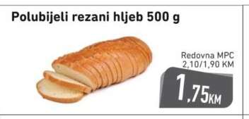 Polubijeli rezani hljeb 500 g