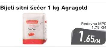 Bijeli sitni šećer 1 kg Agragold