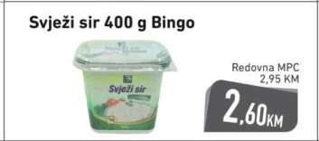 Svježi sir 400 g, Bingo