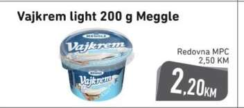 Vajkrem light 200 g Meggle