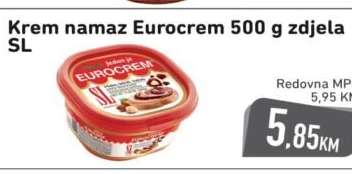 Krem namaz Eurocrem 500 g zdjela SL
