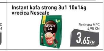 Instant kafa strong 3u1 10x14g vrećica Nescafe