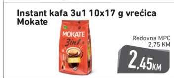 Instant kafa 3u1 10x17 g vrećica Mokate