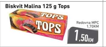 Biskvit Malina 125 g Tops