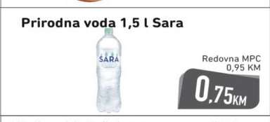 Prirodna voda 1,5 l Sara