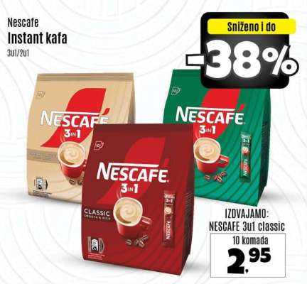 Nescafe Instant kafa 3u1/2u1