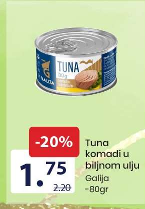 Tuna komadi u biljnom ulju