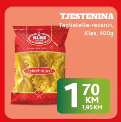 Tjestenina Tagliatelle-rezanci