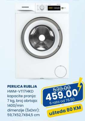 PERILICA RUBLJA HWM-VT1714KD