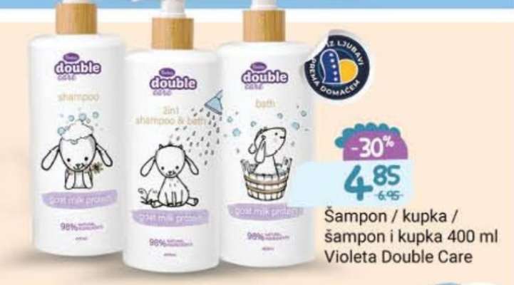 Šampon / kupka / šampon i kupka 400 ml Violeta Double Care